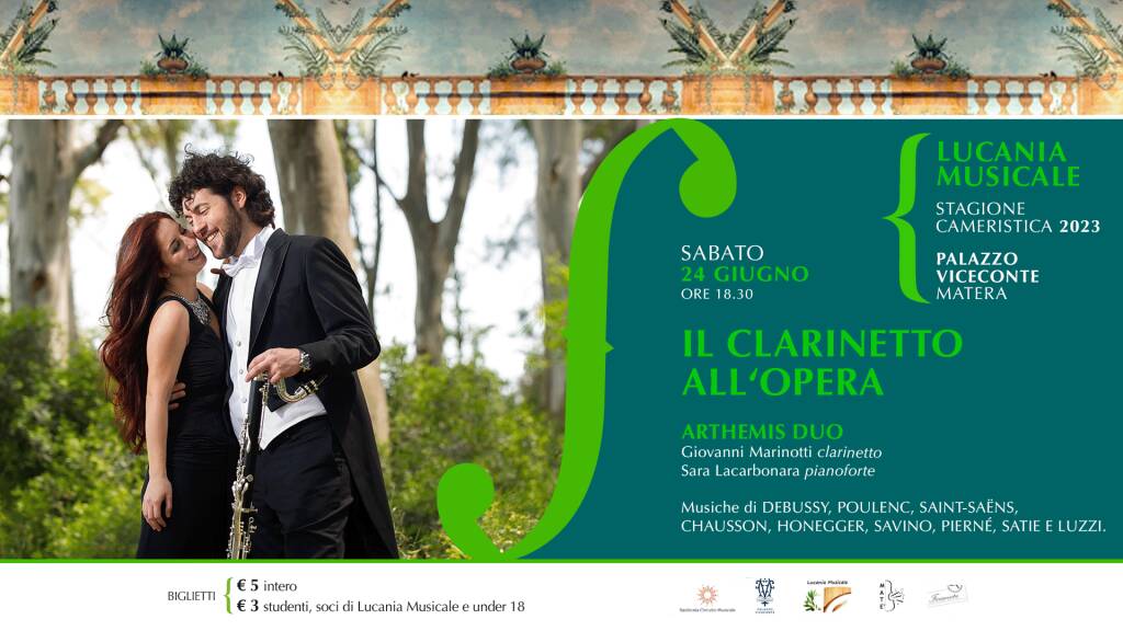 L’Arthemis Duo a Lucania Musicale con “Il clarinetto all’Opera”