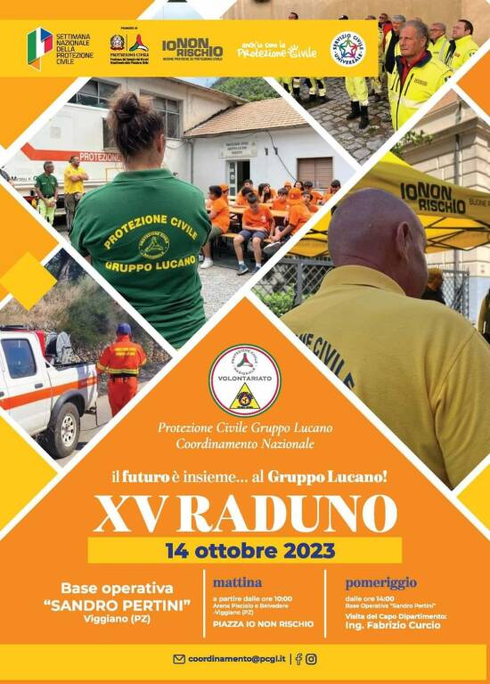 Protezione civile, il capo nazionale Curcio al Raduno del Gruppo Lucano