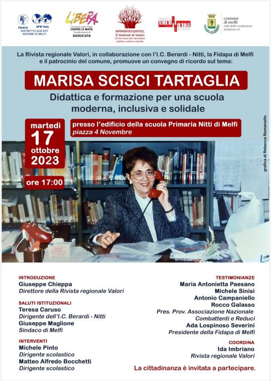 A Melfi, l’omaggio della scuola alla direttrice didattica Marisa Scisci Tartaglia