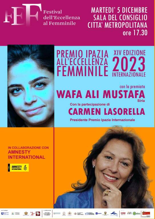 Il Premio internazionale Ipazia all’eccellenza femminile all’attivista siriana Wafa Ali Mustafa