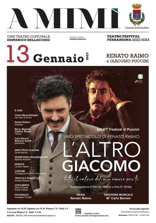 L’altro Giacomo, l’omaggio a Puccini della rassegna A Mimì- Teatro Festival Ferrandina