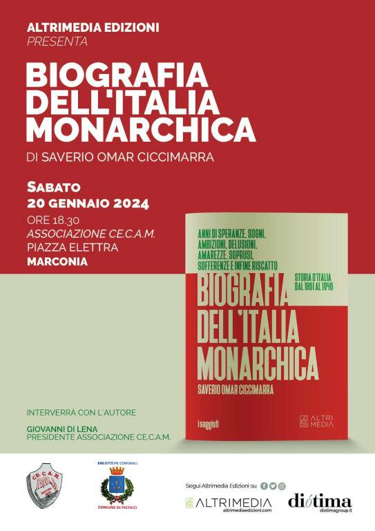 Biografia dell’Italia monarchica, la storia dal 1861 al 1946 nel libro di Saverio Omar Ciccimarra