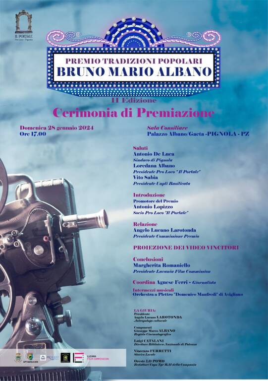 A Pignola la consegna del Premio “Bruno Mario Albano”