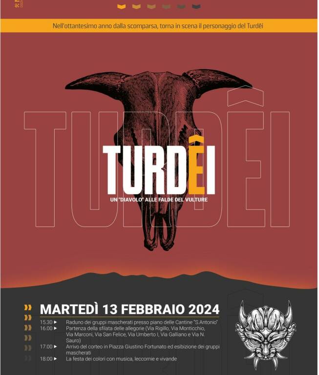 Maschere antropologiche, dopo 80 anni torna il Turdêi a Rionero in Vulture