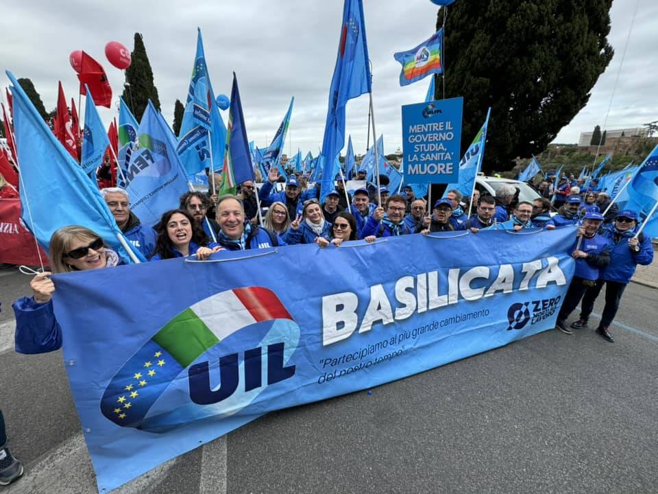 manifestazione Cgil e Uil