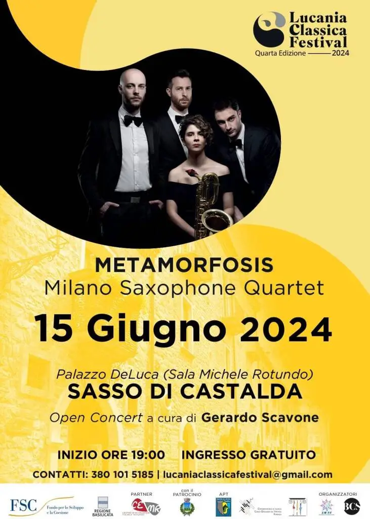 “Metamorphosis”, a Sasso di Castalda il terzo appuntamento del “Lucania Classica Festival”