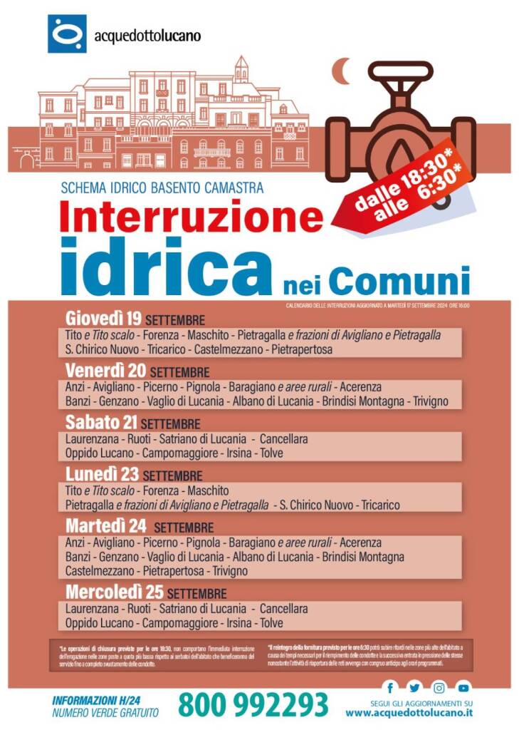 calendario interruzioni idriche