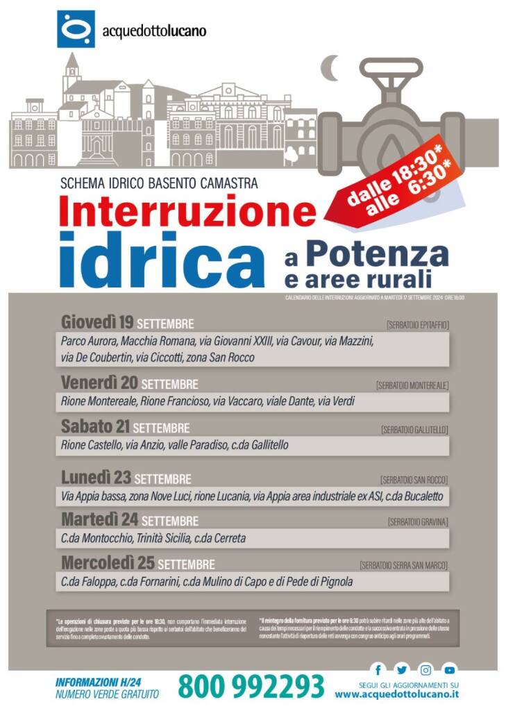 calendario interruzioni idriche